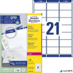 Avery-Zweckform Etikett, univerzális, 63, 5x38, 1 mm, kerekített sarkú, AVERY ZWECKFORM, 2100 etikett/csomag (L7160-100) - alter