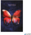 TopTimer Jegyzetfüzet, A5, vonalas, 96 lap, TOPTIMER "Notes", piros pillangó (26C167N-002) - alter