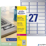 Avery-Zweckform Etikett, 63, 5x29, 6 mm, poliészter, időjárásálló, AVERY ZWECKFORM, ezüst, 540 etikett/csomag (L6011-20) - alter