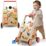 Sun Baby Tolókocsi gyerekeknek 2in1 fa járóka interaktív XXL tábla építőkockák (E01.073.0.1)