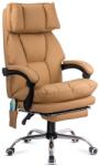 Chairs ON Scaun de birou cu masaj și încălzire OFF 414 Bej - Piele ecologică, ergonomic, suport 150 kg