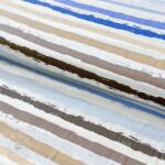  Pamutvászon Big stripes Snoozy old blue