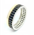  Ezüst Gyűrű Arany És Cirkóniákkal 158-1 19-es méret (158-1)