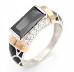  Ezüst Gyűrű Zománccal És Arannyal 403 13-as méret (403)