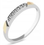  Ezüst Gyűrű Arany És Cirkóniákkal 953 18-as méret