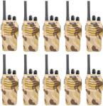 PNI Kit statii radio portabile PNI PMR R40 CAMO, set cu 10 buc, 0.5W, 16 PMR, acumulatori 1200mAh cu incarcatoare si casti incluse (PNI-R40C-10) Statii radio