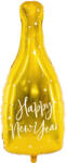 PartyDeco Balon din folie - Sticla de şampanie (aurie) 82 cm