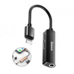 Baseus Adaptor Baseus 3-in-1 Lightning la 2x Lightning și 3.5mm Femelă L52 Negru (CALL52-01) (ad/Ligh-2xLigh-3.5/Baseus/bl/n)