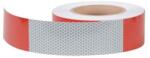 Artool Banda reflectorizanta, tip fagure, Alb-Rosu, 50 mm x 10 m, Artool (104791)