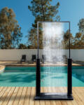 Maxishop Dus solar portabil de gradina MARACAIBO Negru (608106)