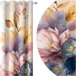 HomeView Függöny Kész Átvezetők 140x250 Átvezetők Virágok 142 Rövidítés Ingyenes (H-ZAP142-140x250)