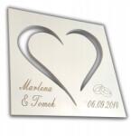  Szív ajándék esküvőre, házassági évfordulóra évekre szóló ajándék otthonra gravírozással (WS1OB0PG)