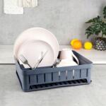 Vilde % Edényszárító edénycsepegtető szürke loft 39, 8x31x12 cm /Vilde (229061-S)