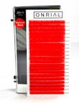 Onrial színes műszempilla mix, C profil, 0, 07mm vastag, 6-13mm hosszú, piros (000057981)
