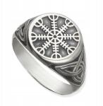  Vegvisir Viking Iránytű Gyűrű méret 24 Ezüst 925 (p722)