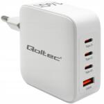Qoltec Hálózati töltő 140W GaN 5-20V 2.5-5A 3 x Usb-c Pd 1 x Us (51828)