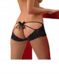 Anais Erotikus Fehérnemű Fekete Bugyi Nyitott Csipkés Alsónadrág XL