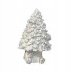 Direct home and garden Beton mackó figura a karácsonyfa alatt fehér-ezüst karácsonyi dekoráció (5903039439689)