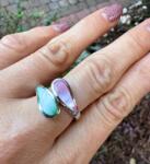 AB-Ag Ezüst gyűrű opálos masszával Ezüst 925 méret 13 (Popal)