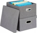 Relaxdays Tároló doboz Relaxdays 25, 0 l szürke (R59/S)