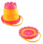 Małpiszon Gumi összecsukható homokozó vödör kerek sárga-rózsaszín (01.114.19.004)