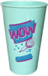  Műanyag mintás pohár 450ml - Kék WOW