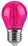 V-TAC Bec Led G45 E27 2w Cu Filament Lumina Roz, Sku-217410 (sku-217410)