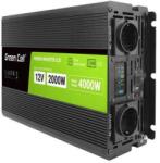 Green Cell Инвертор pro green cell, 12/220v, dc/ac, 2000w/4000w, invgcp2000lcd lcd Чиста синусоида (gc-inv-12v-2000w-p2000lcd) - megamag