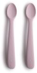 Mushie Silicone Feeding Spoons kiskanál Soft Lilac 2 db