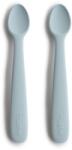 Mushie Silicone Feeding Spoons kiskanál Powder Blue 2 db