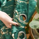 Markizeta függöny, 140x250cm, arany-zöld, velúr anyag (MAR_82519)