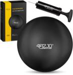 4Fizjo Jóga és Pilates edzőlabda, 4FIZJO, tartós és törésálló, Felfújható, Anti-burst technológia, kézi pumpa mellékelve, PVC, átmérő 22 cm, Fekete (P-5907739310569)