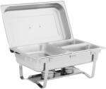 Royal Catering Chafing - GN 1/2 - 2 x GN 1/4 - 9 l - 2 égőpaszta-tartály - 295 x 235 x 60 / 240 x 135 x 65 mm - Royal Catering (RCCD_RT19_9L)