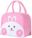Flippy Hordozható rajzfilm Flippy hűtőtáska gyerekeknek Oxford ruhából készült ebédlőtáska 22x14x19cm nyúl mintás rózsaszín (131607)