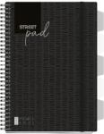 STREET Spirálfüzet STREET Pad keményfedeles regiszteres A/4 vonalas 100 lapos fekete (VE01_04298)