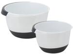 Excellent Houseware Két keverő / tálaló tálból álló készlet Kiváló háztartási eszközök, polipropilén, fekete / fehér (KO-Y54600320)