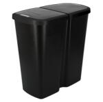 Prosperplast Szemeteskosár Compacta Q Duo, 48, 5x28, 5x51 cm, 45 l, fekete (81001)