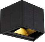 GLOBO Kültéri napelemes le/fel világító fali lámpa, melegfehér, fekete - Solar Globo 36495 (36495)