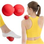 4Fizjo Dupla masszázs- és rehabilitációs labda, 4FIZJO, univerzális, rugalmas, kis méret és aerodinamikus forma, nagy keménység, fájó torok és segít ellazítani a fájdalmas trigger pontokat, szilikon, 6.5 x 1