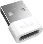 PURO USB-C - USB-A Adapter - Fehér