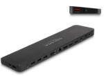 Delock USB Type-C hármas elrendezésű dokkoló állomás DisplayLink 4K / USB 5 Gbps / LAN / SD / Audio / PD 80 W együtt (DL-88050)
