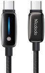 Mcdodo USB-C to USB-C (CA-0100) adatkábel - Auto fényerő-szabályozással, 100W, 5A, 1.2m - Fekete