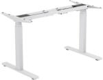 LogiLink Elektromosan állítható asztalkeret, 3-szoros teleszkópos lábak, 2 motor, fehér (EO0051W)