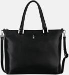  TORA - Fekete bőr bevásárlótáska