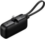 Mcdodo Power Bank FreeKit Series MC-7800 Beépített Kábellel és Lightning Csatlakozóval, 5000mAh, 22.5W - Fekete