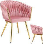 Molto szék rózsaszín-arany lábakkal