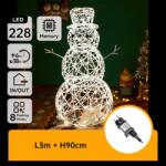 Aigostar Aigostar-LED Външна коледна украса LED/3, 6W/31/230V 2700K 90cm IP44 снежен човек (AI0476)