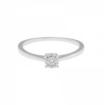 Moon Diamonds Gyémánt Köves Fehér Arany Eljegyzési Gyűrű (50-70588-1255F)