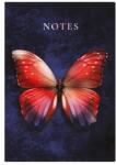 TopTimer Jegyzetfüzet, A5, vonalas, 96 lap, TOPTIMER "Notes", piros pillangó (NKN16702) - jatekotthon