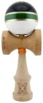 Kendama X Jucarie de indemanare din lemn, Kendama X, Royal Spike Flippy, Super Sticky, 18 cm, Negru Verde, Gold Alb